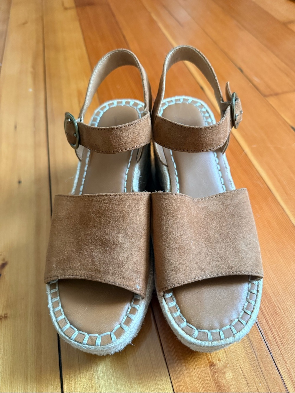 Universal Thread Tan Suede Espadrille Slingback Sandals